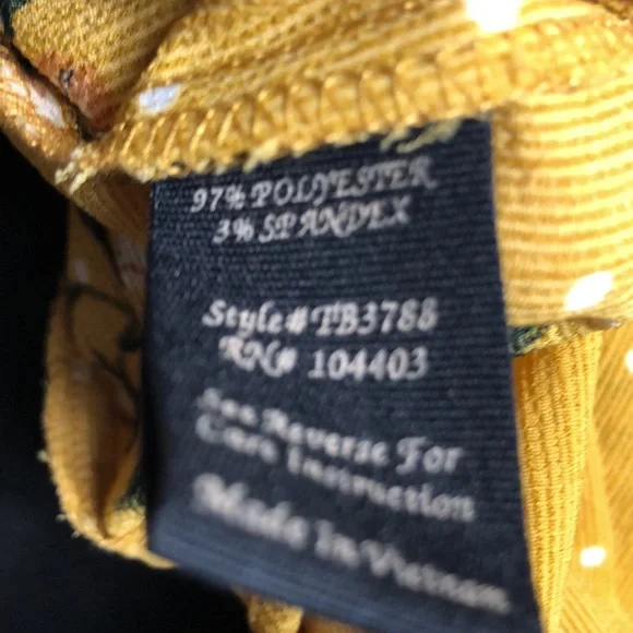 Mine Floral Zip Front Hem Tie Top Size L - Picture 4 of 5